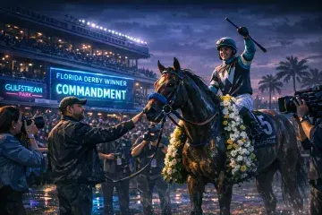 Commandment Emerges Unscathed After Narrow Florida Derby Victory at Gulfstream